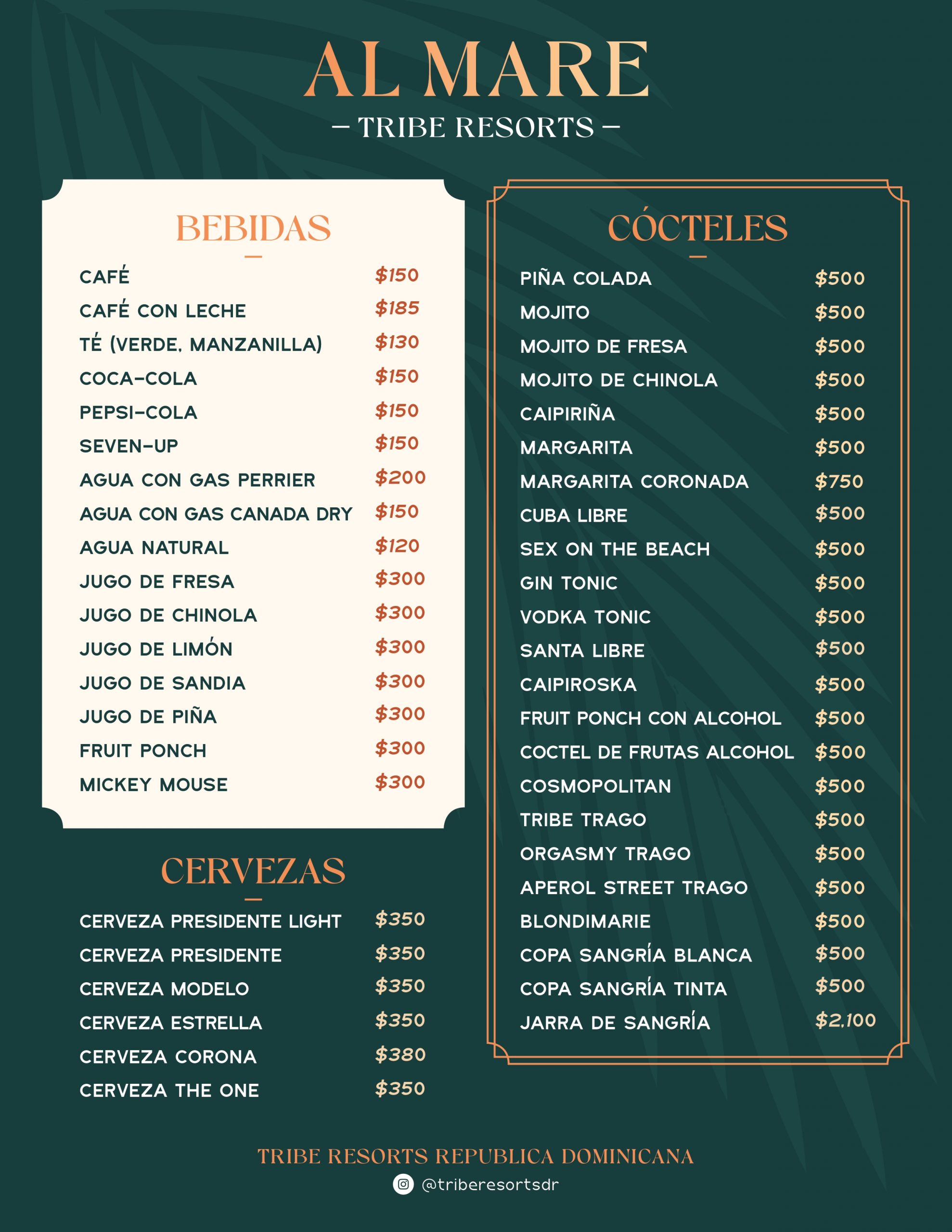 Al Mare - Drink Menu - Tribe Resorts_page-0001